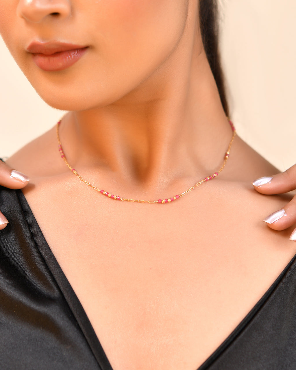 Prosperity Pink Jade Necklace