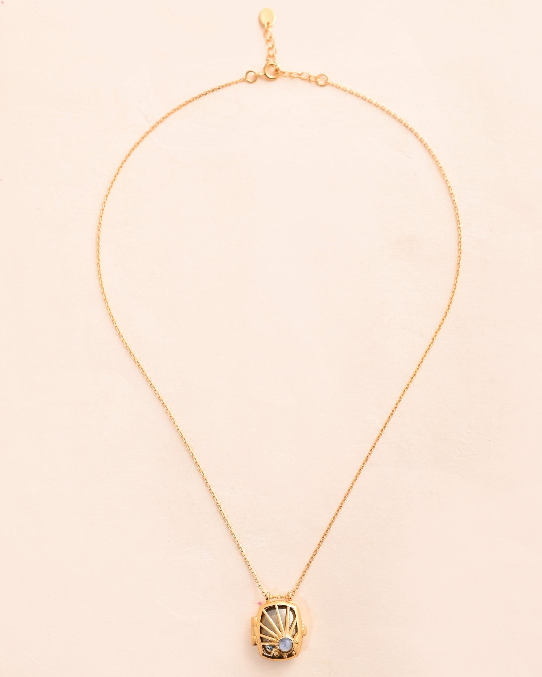 Changeable Pyrite Gem Locket