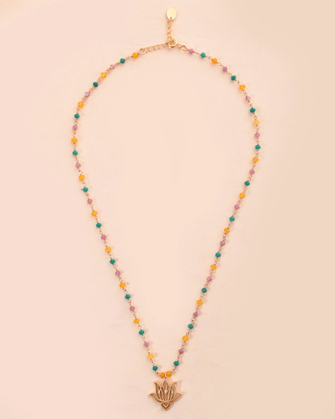 Divine Lotus Multistone Necklace