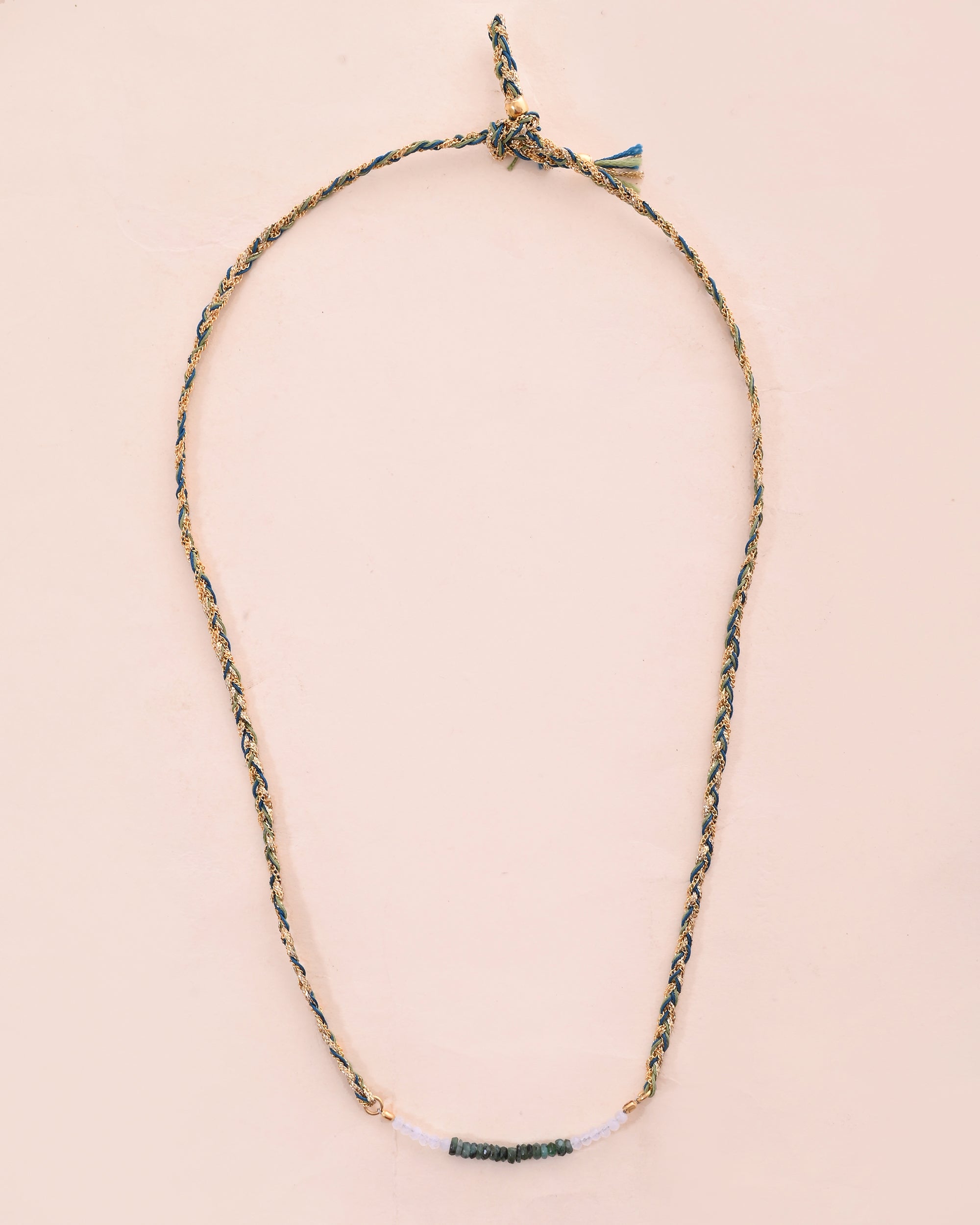 Sacred Spiral Shaded Emerald & Moonstone Bracelet