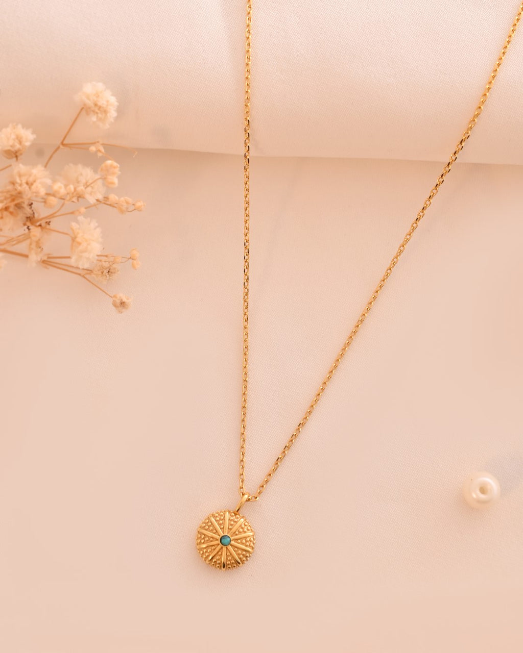 Sea Urchin Turquoise Necklace