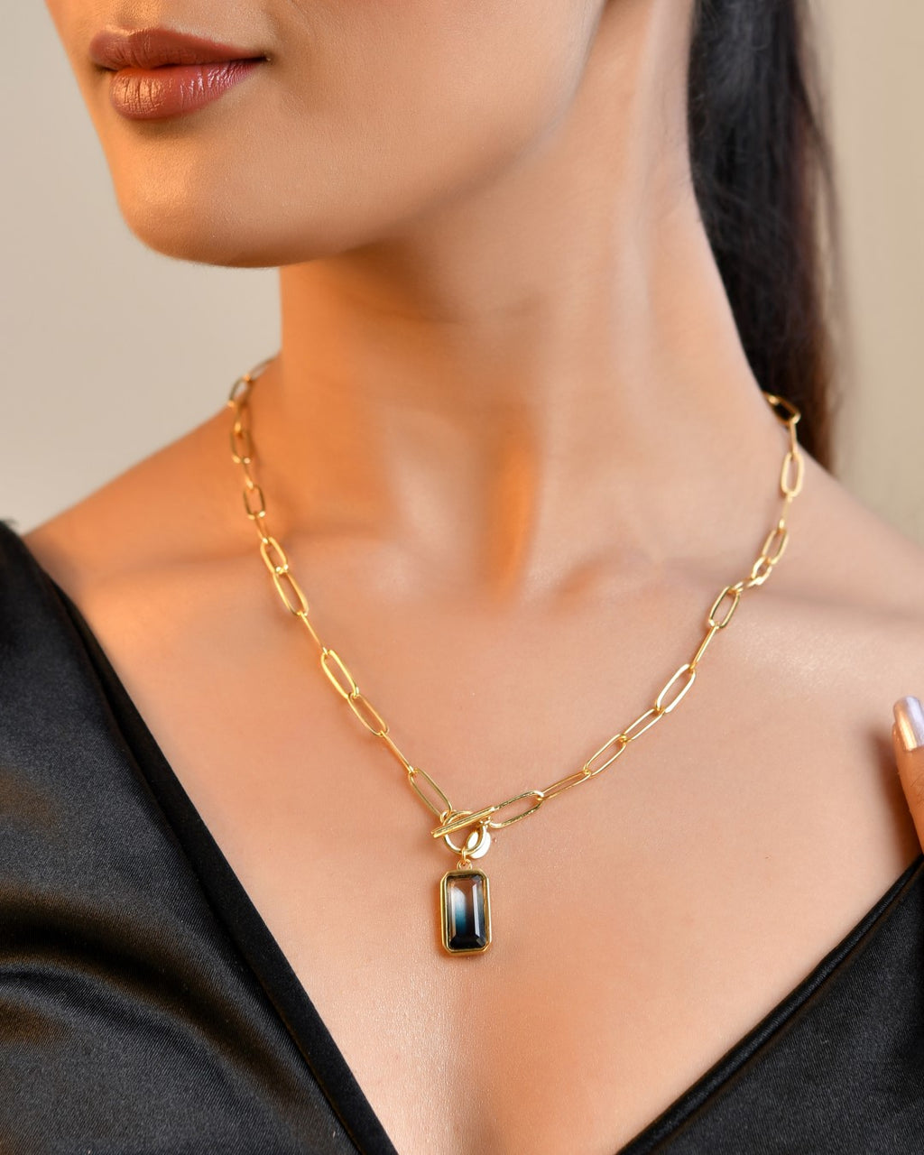 Crystal Quartz Dual Aura Necklace