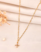 Divine Cross Moonstone Necklace