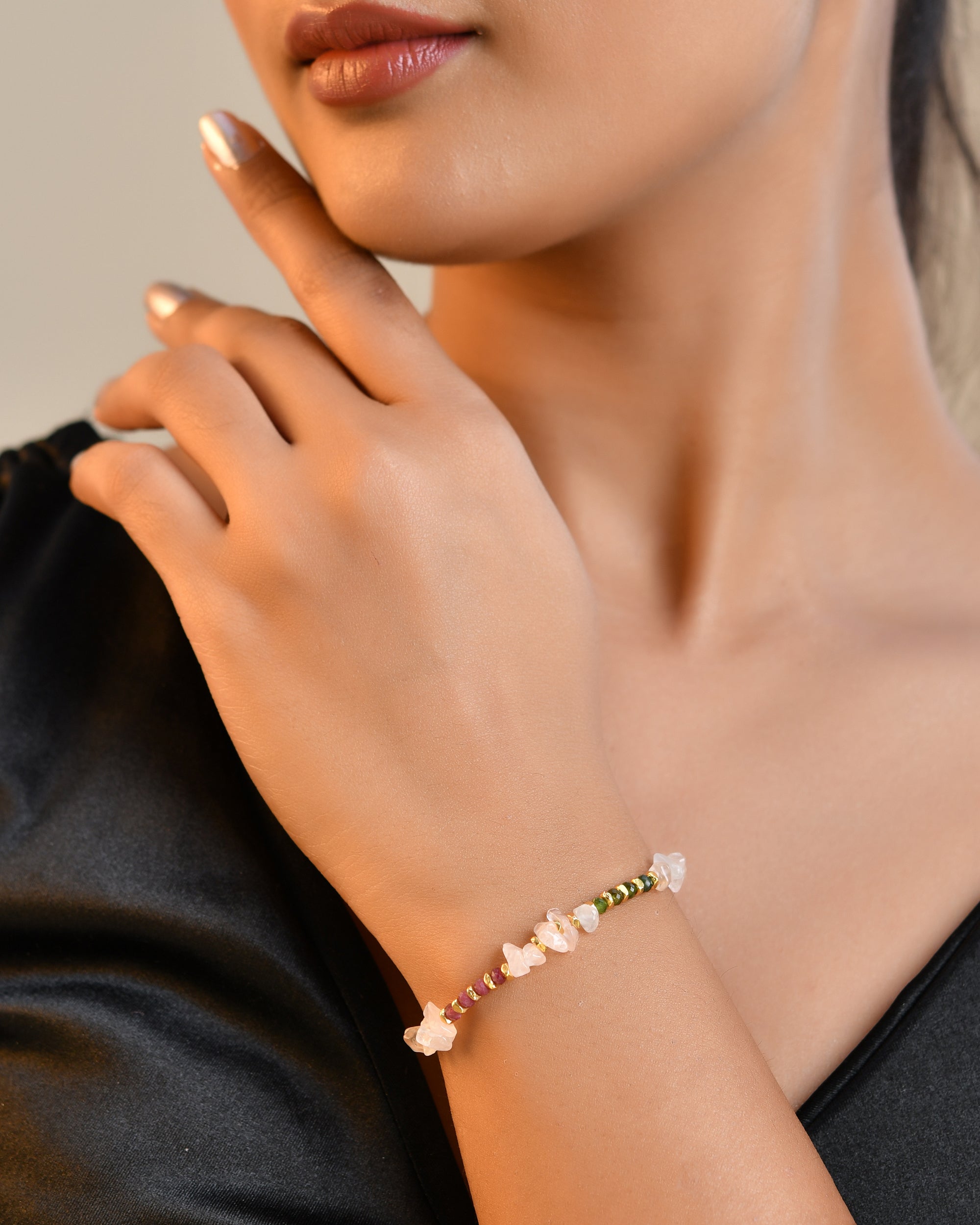 Row Harmony Rose Quartz Bracelet