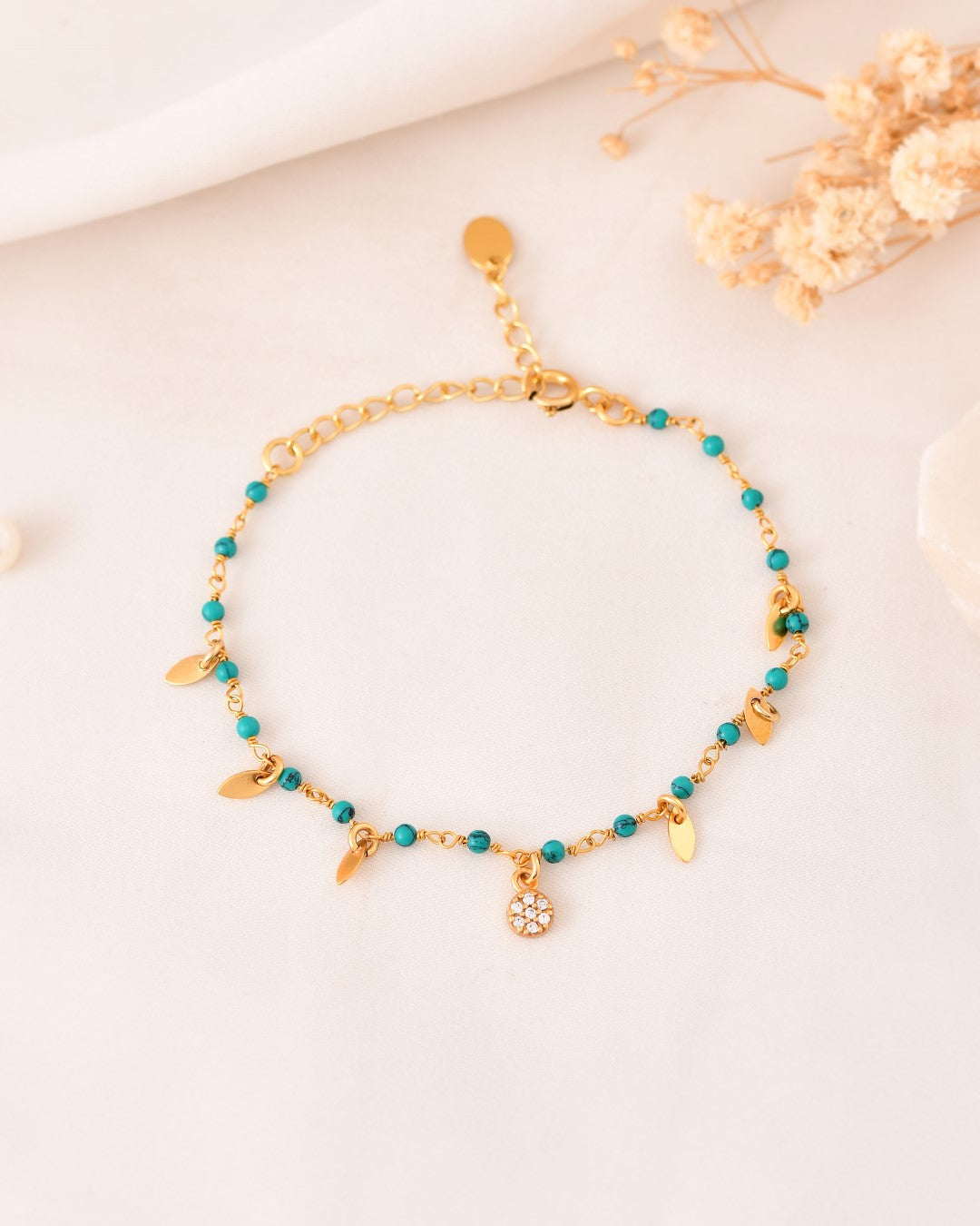 Chakra Charms Turquoise Bracelet