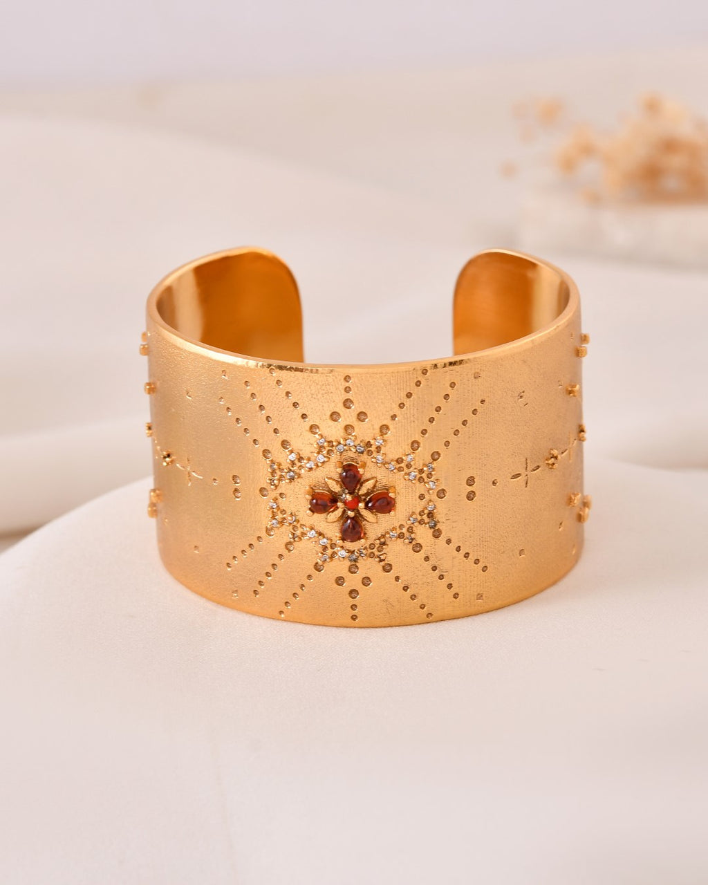 Cosmic Loop Garnet Ring