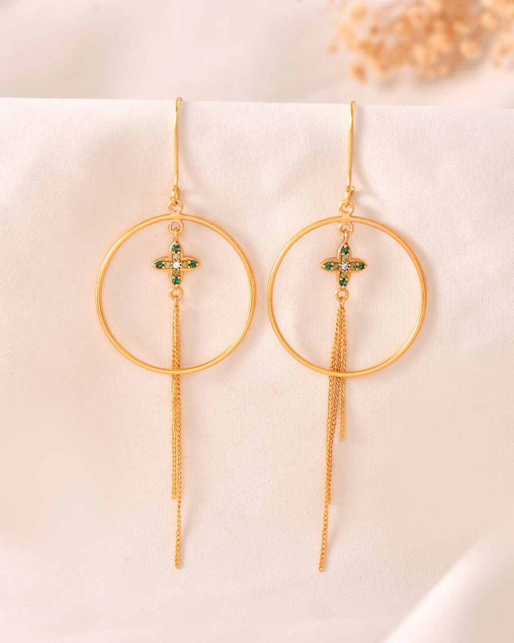 Chic Drop Dark Green Earring