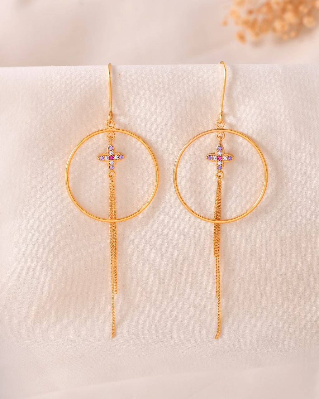 Chic Drop Amethyst Earring