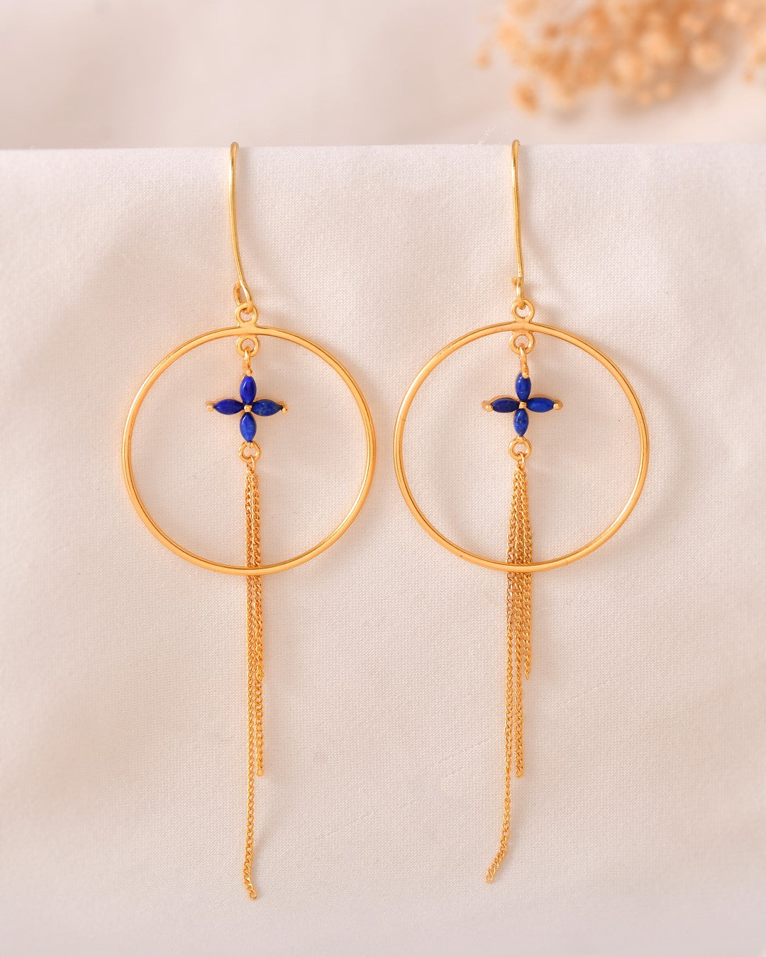 Chic Drop Lapis Lazuli Earring