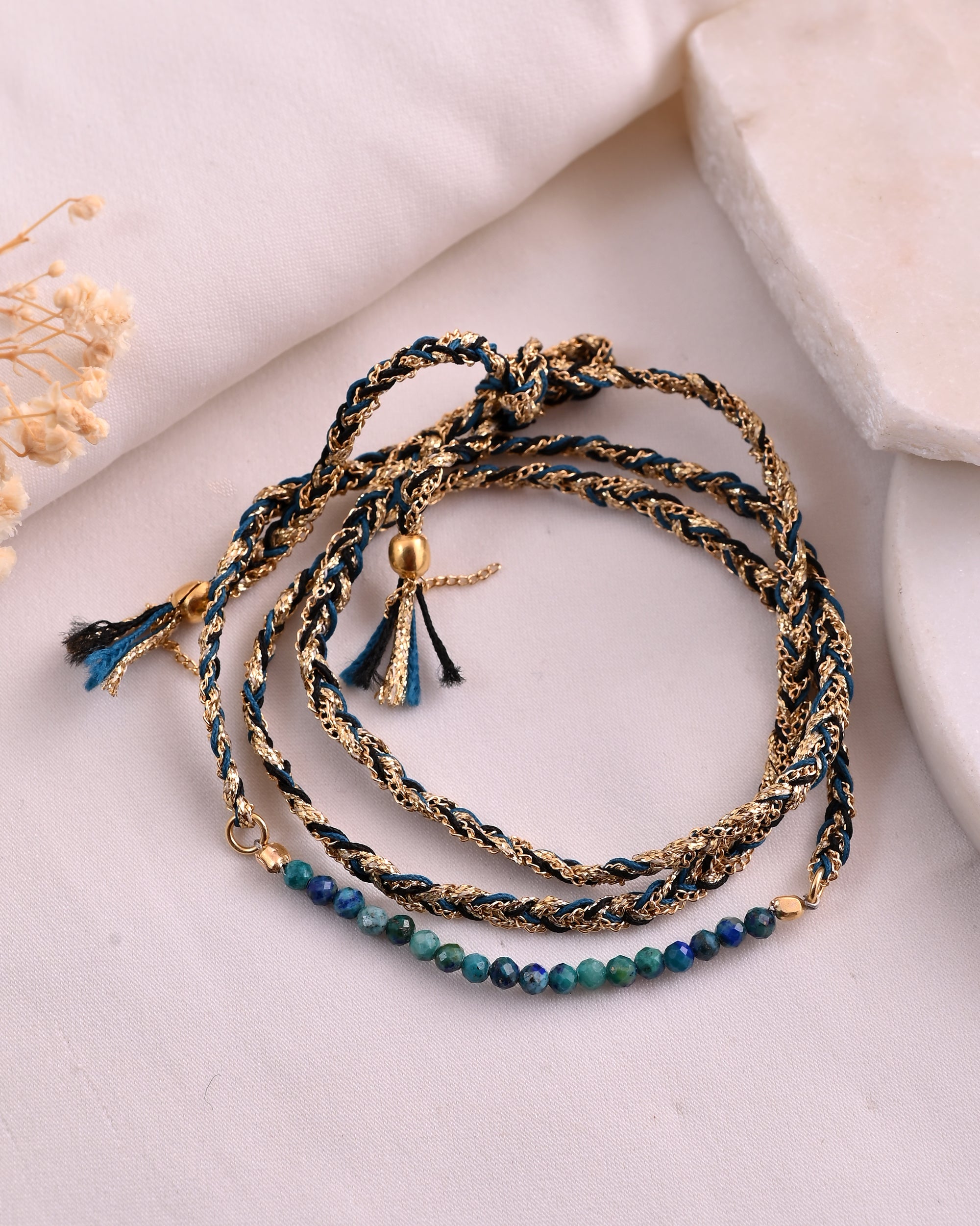 Sacred Spiral Azurite Bracelet