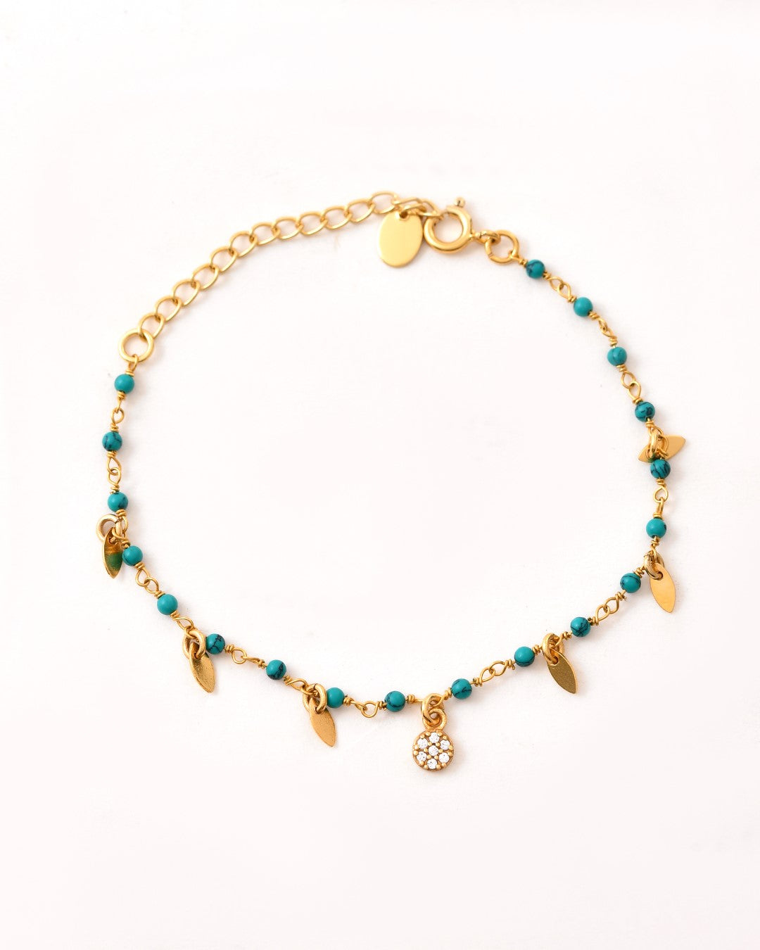 Chakra Charms Turquoise Bracelet