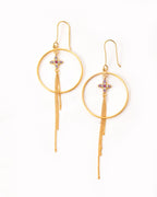 Chic Drop Amethyst Earring