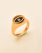 Nazar Shield Evil Eye Lapis Ring