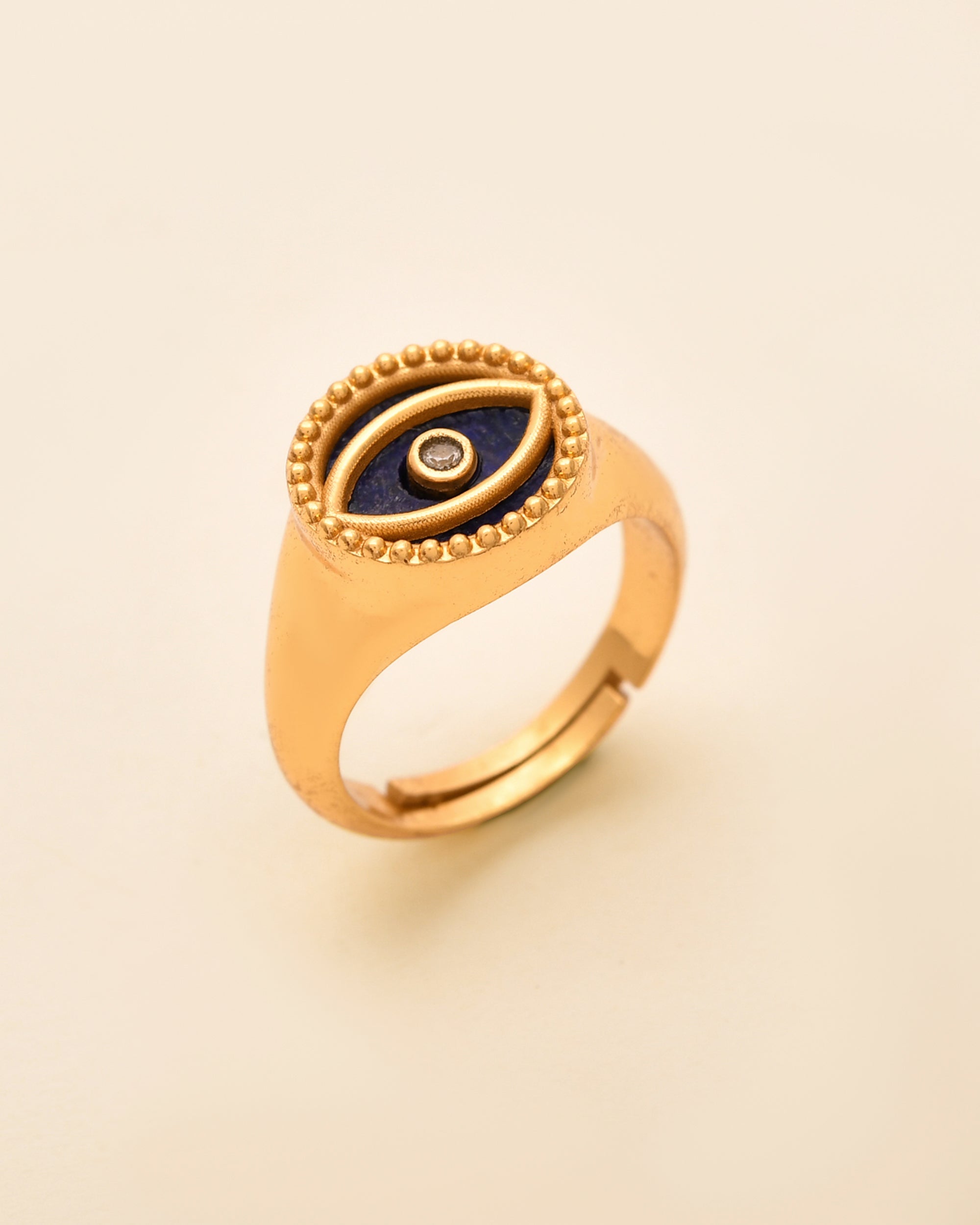 Nazar Shield Evil Eye Lapis Ring