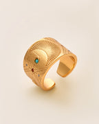 Aurora Coral & Turquoise Ring