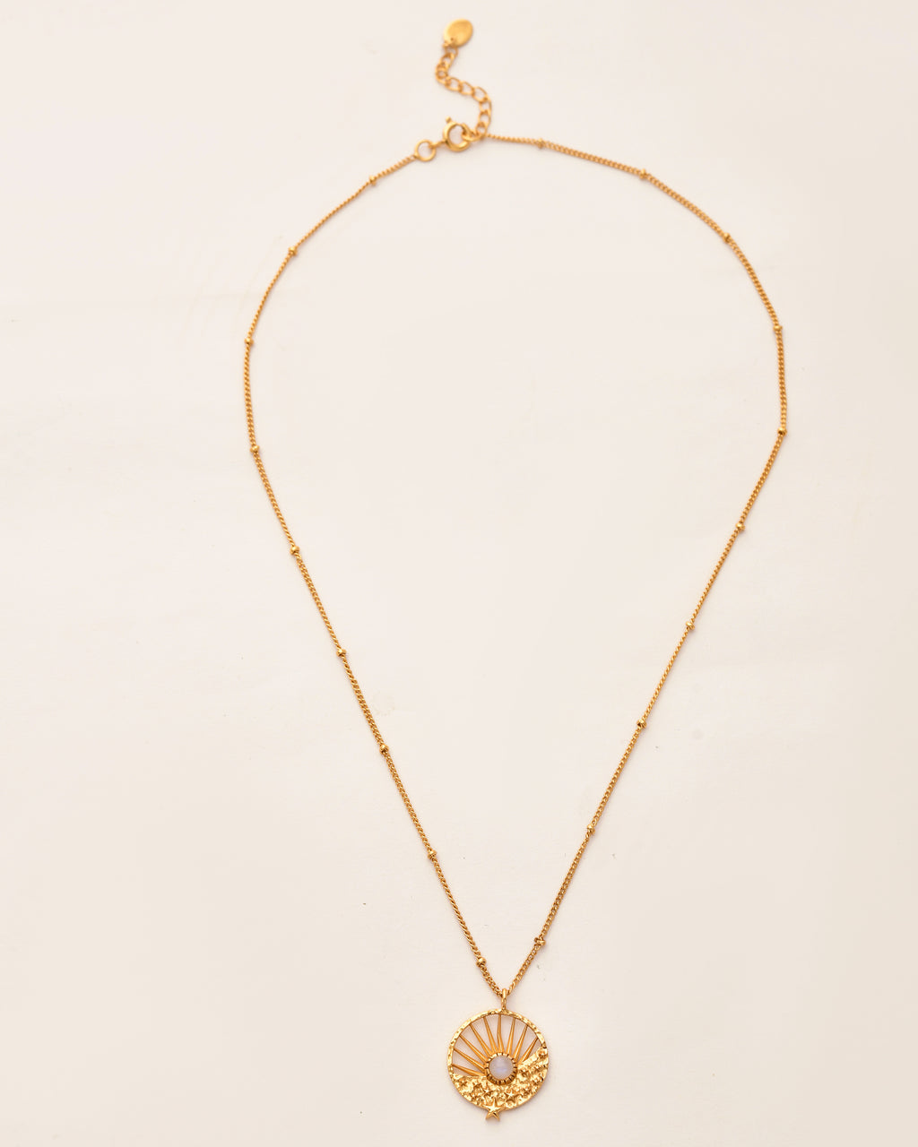 Golden Ray Moonstone Necklace