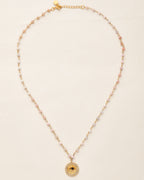 Eternal Evil Eye Pink Opal Necklace