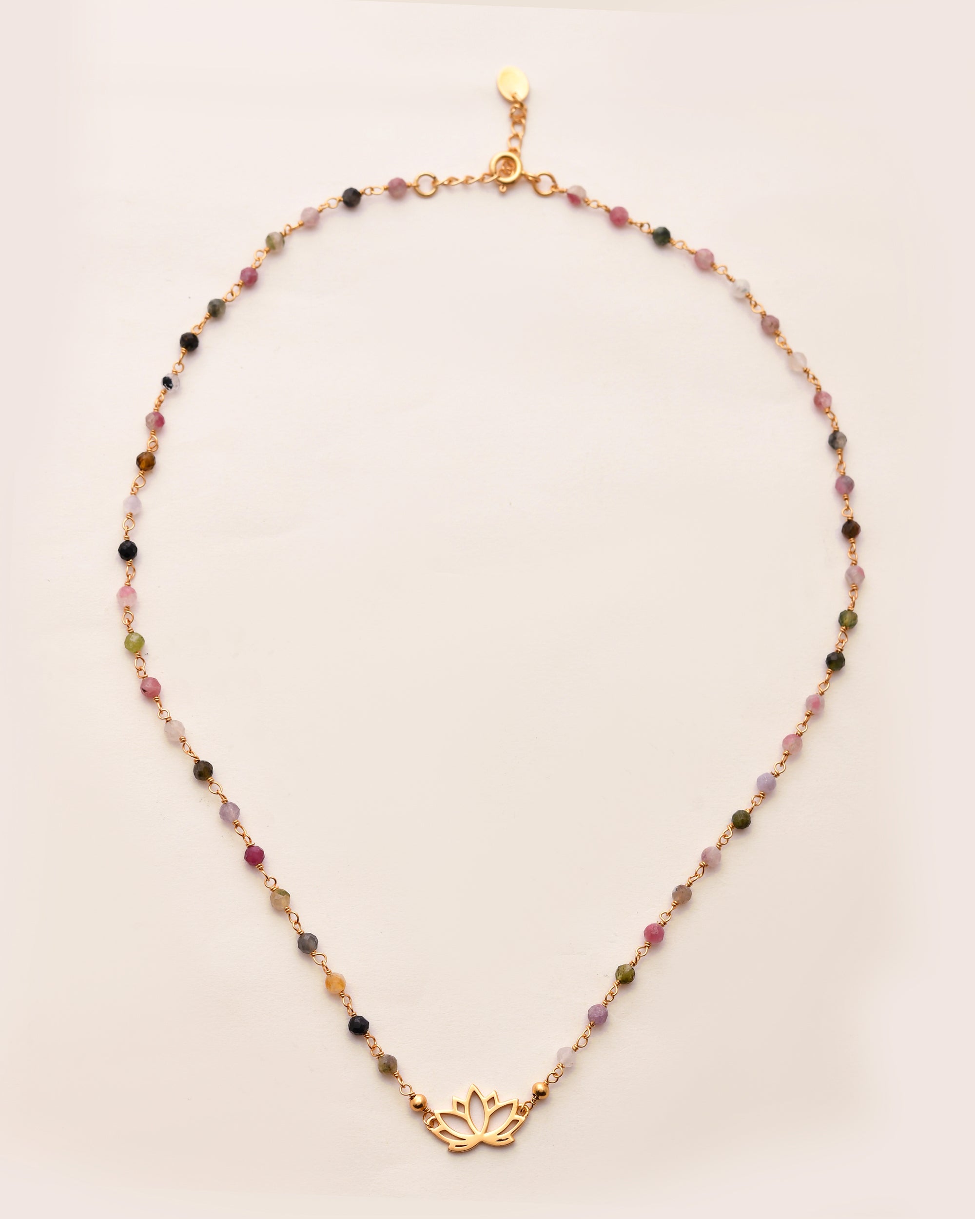 Lotus Bloom Tourmaline  Necklace