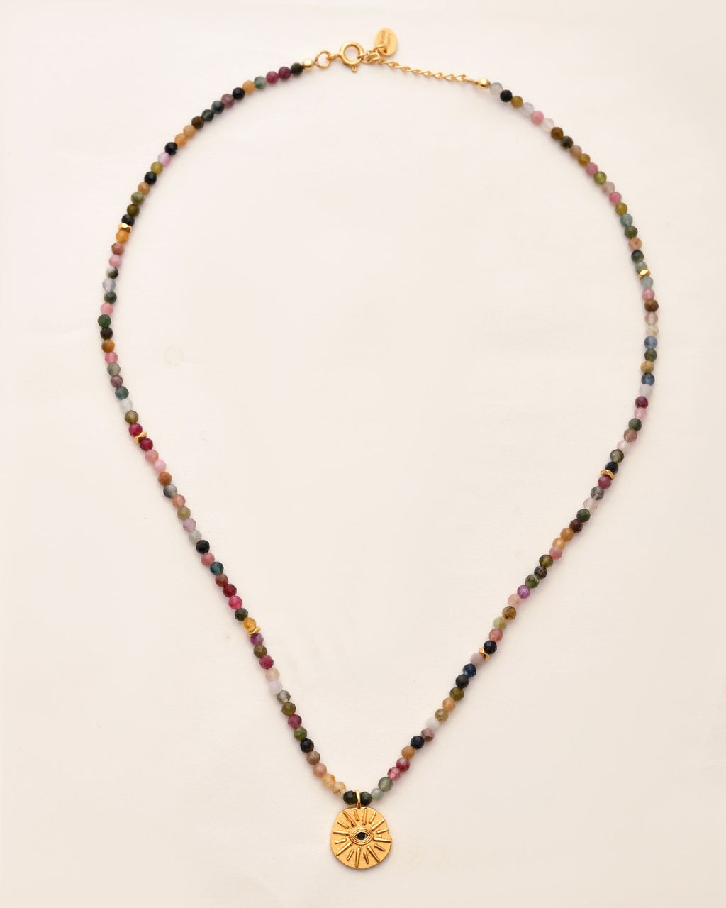 Evil Eye Multi Tourmaline Necklace
