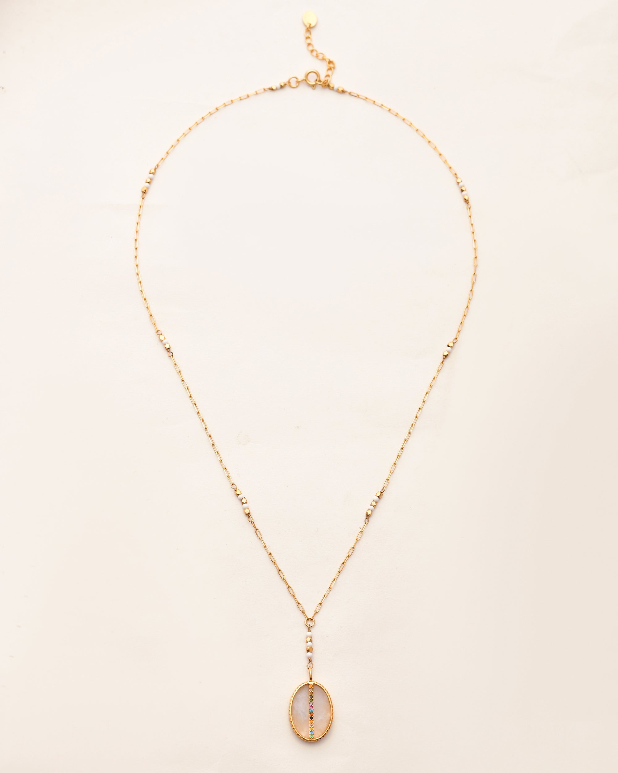 Aura White Agate Necklace