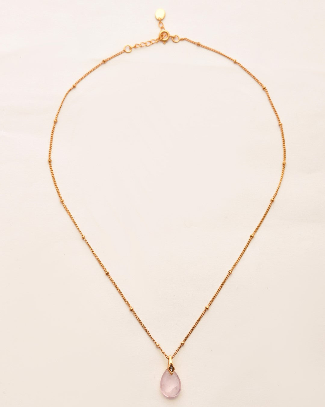 Rose Quartz Drop Necklace