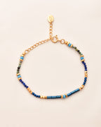 Balance Beads Blue Coated Hematite Multi stone Bracelet