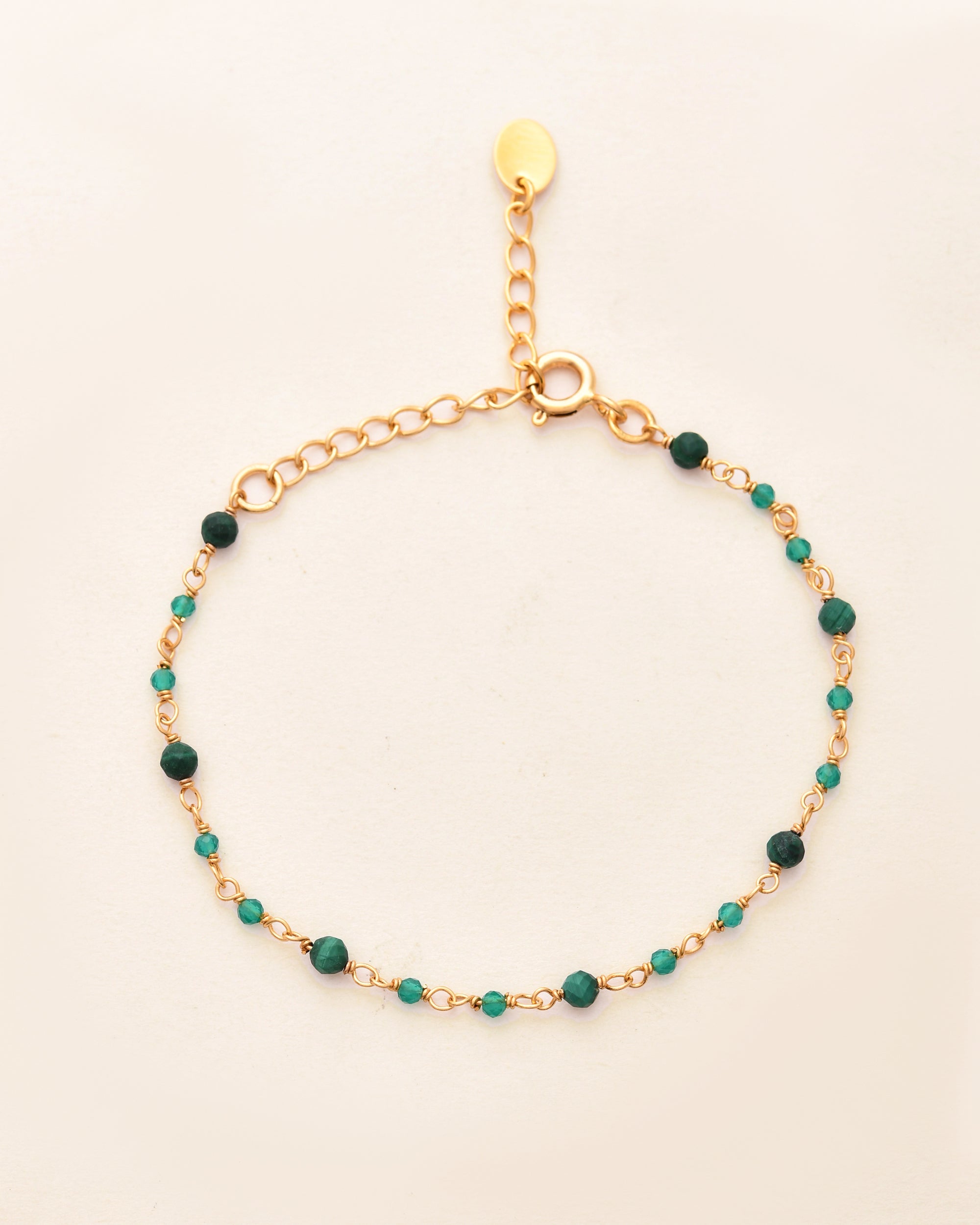 Golden Grace Green Onyx Bracelet