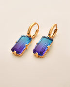 Crystal Quartz Ocean Depth Drop Earring