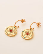 Coral and Turquoise Energy Earring