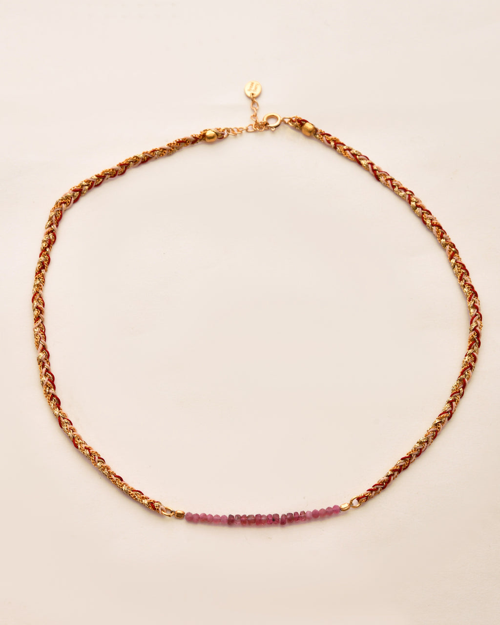 Sacred Wrapping Opal and Pink Tourmaline Bracelet