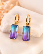 Crystal Quartz Ocean Depth Drop Earring