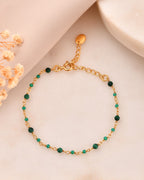 Golden Grace Green Onyx Bracelet