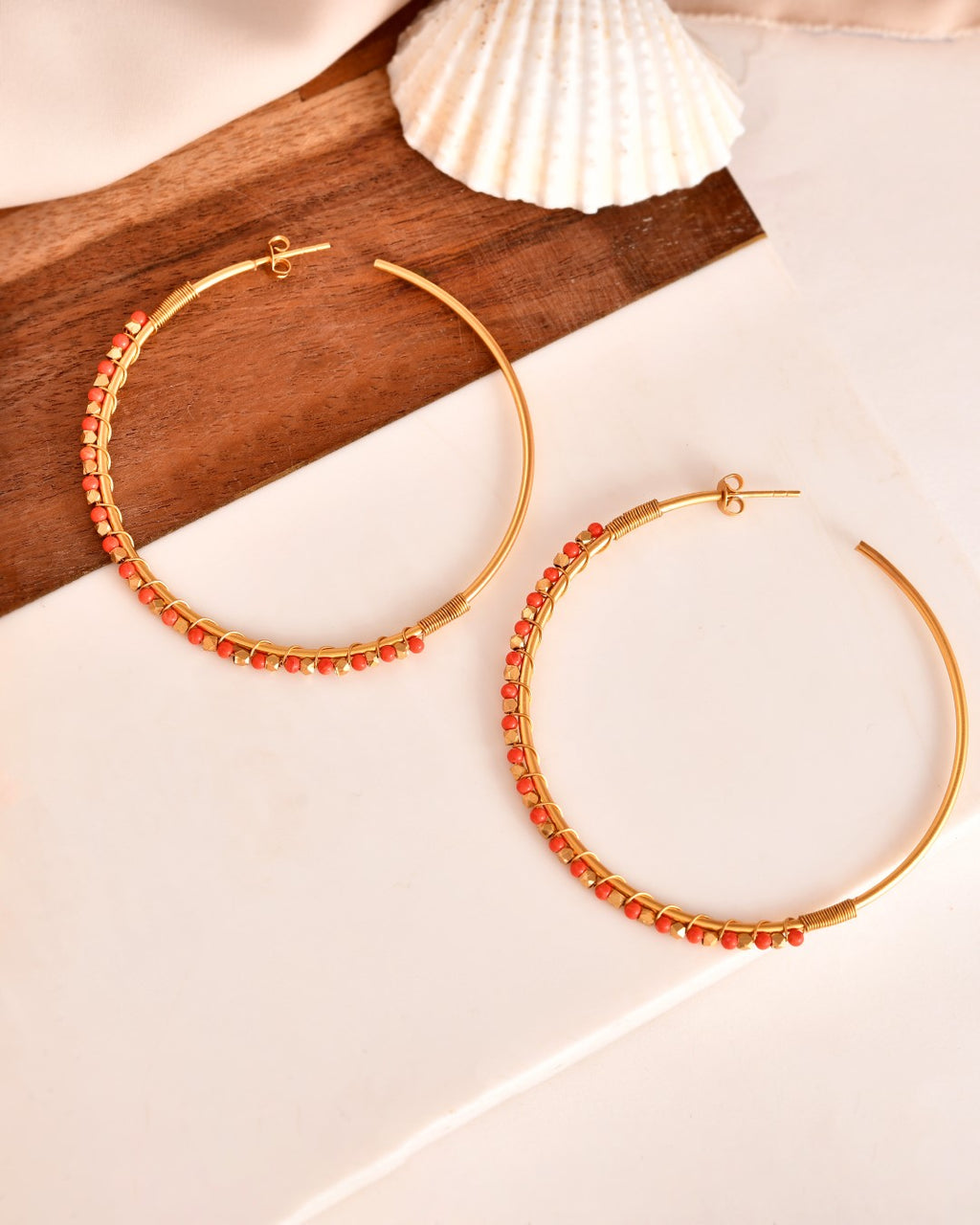 Spirit Coral Danglers Earring