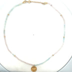 Eagle Charm Multi Beryl Necklace